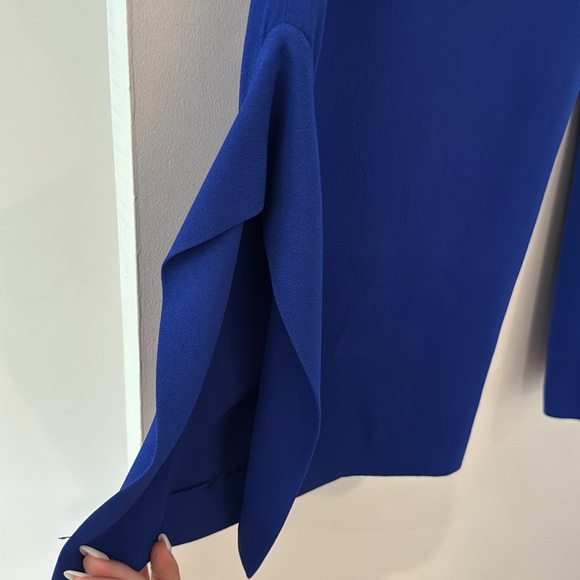 Stella McCartney Blue Trouser with Ruffle Slit - Picture 2 of 5